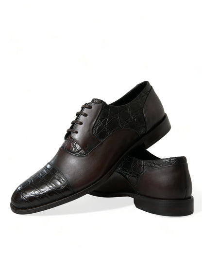 Elegante bruine formele derby-jurkschoenen