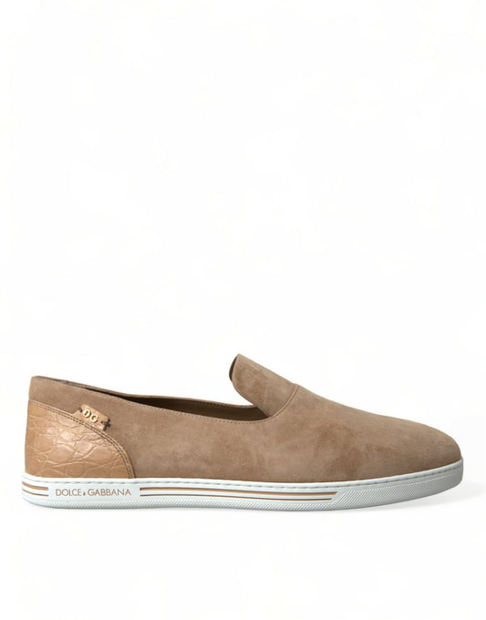 Elegante beige leren loafers