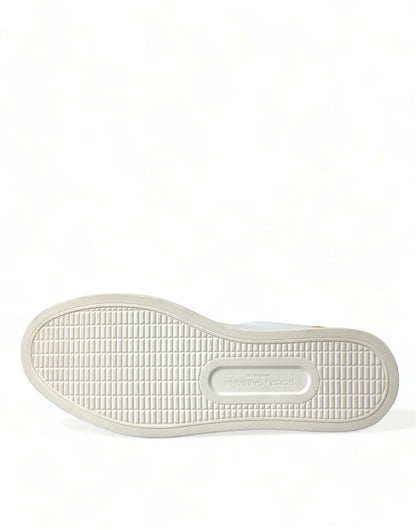 Strakke witte lage leren sneakers