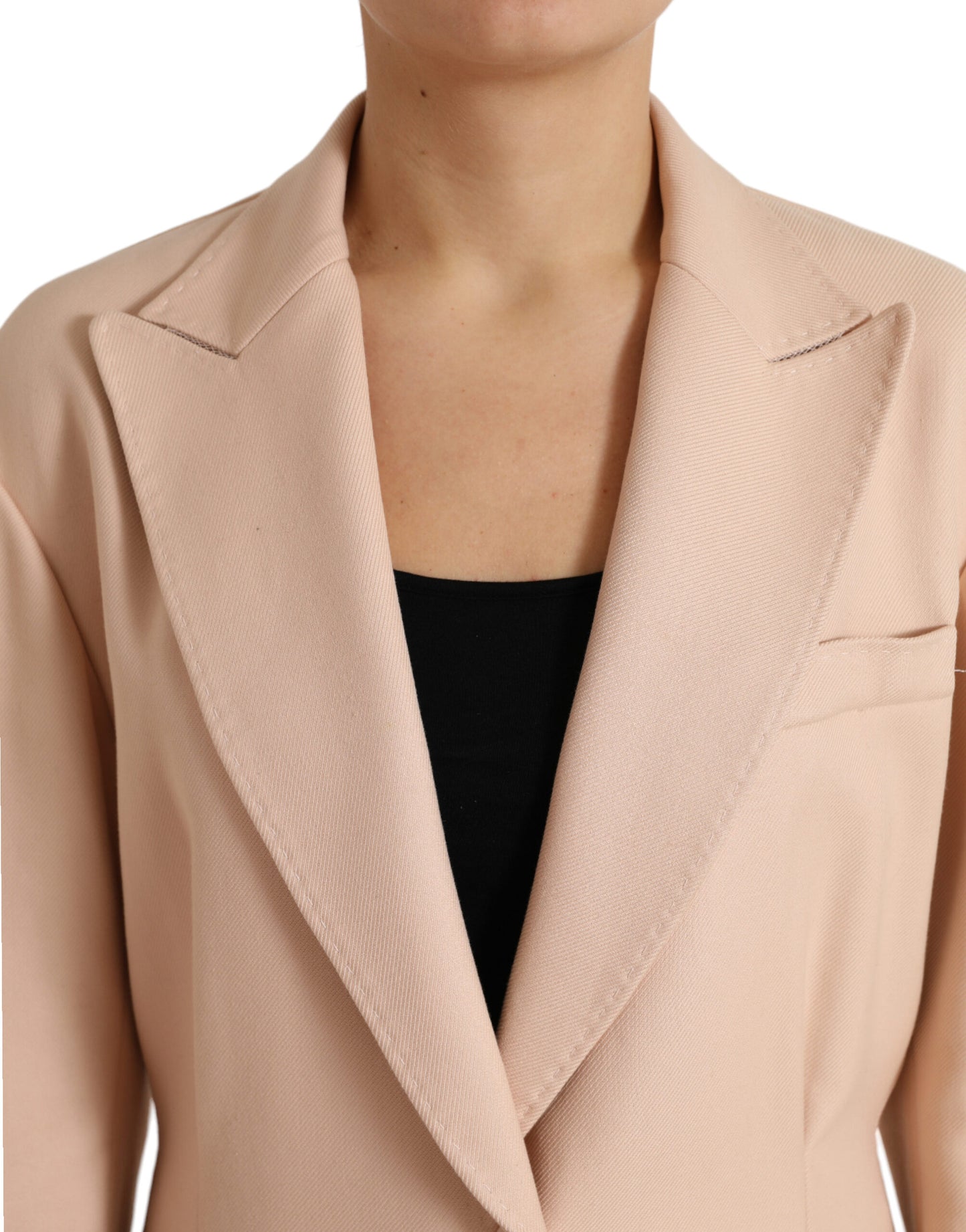 Elegante beige enkelrijs trenchcoat