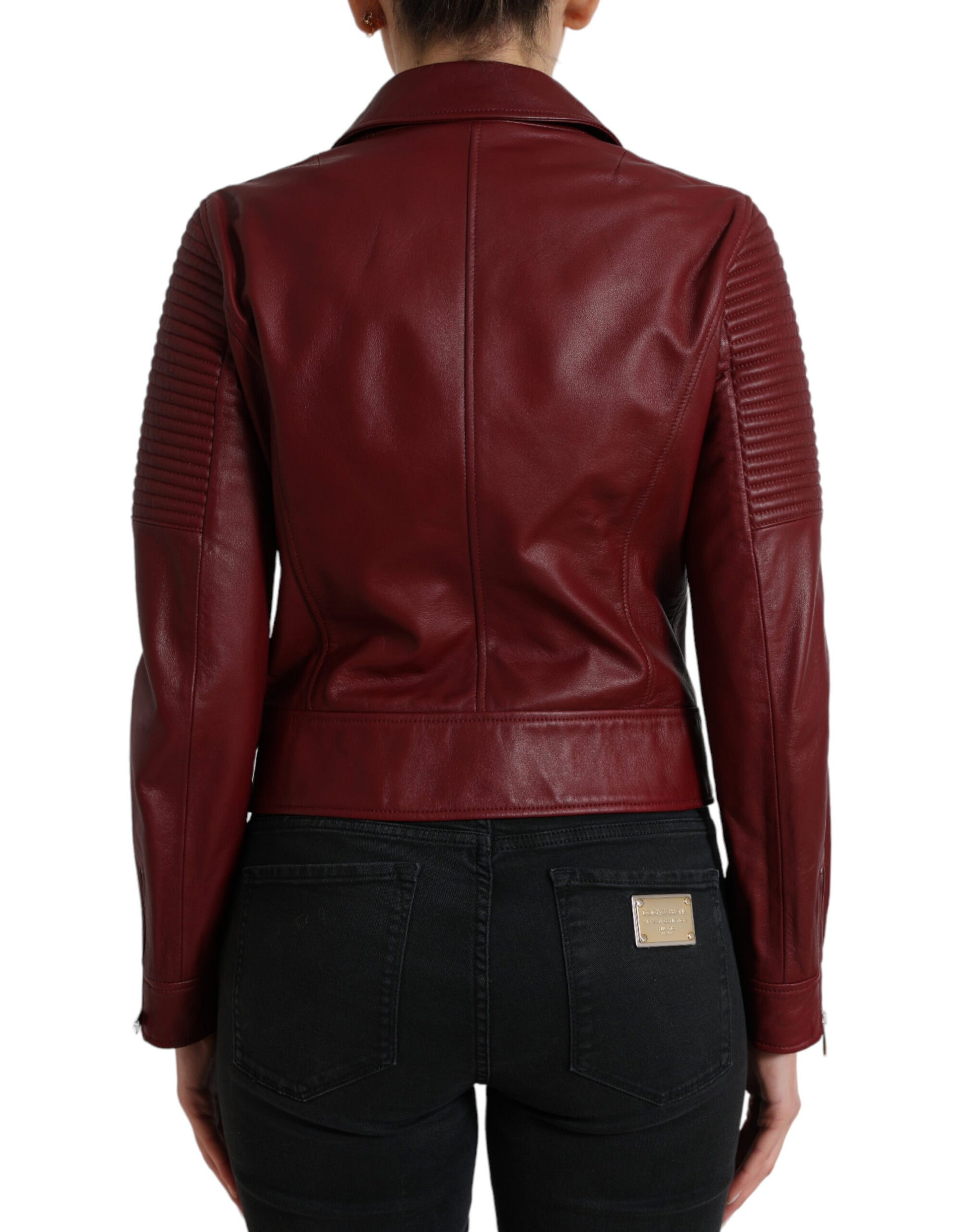 Bordeaux Biker leren jack