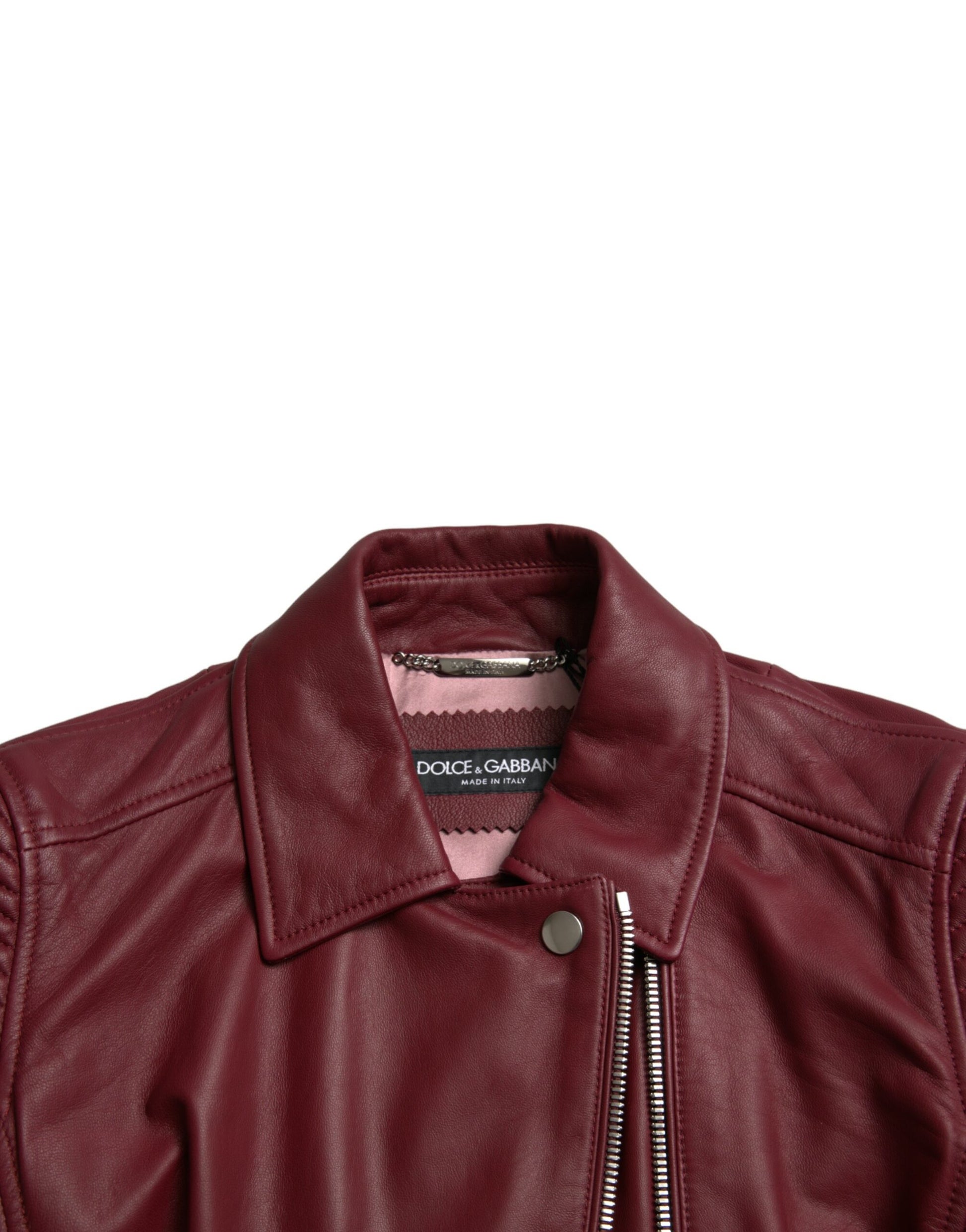 Bordeaux Biker leren jack