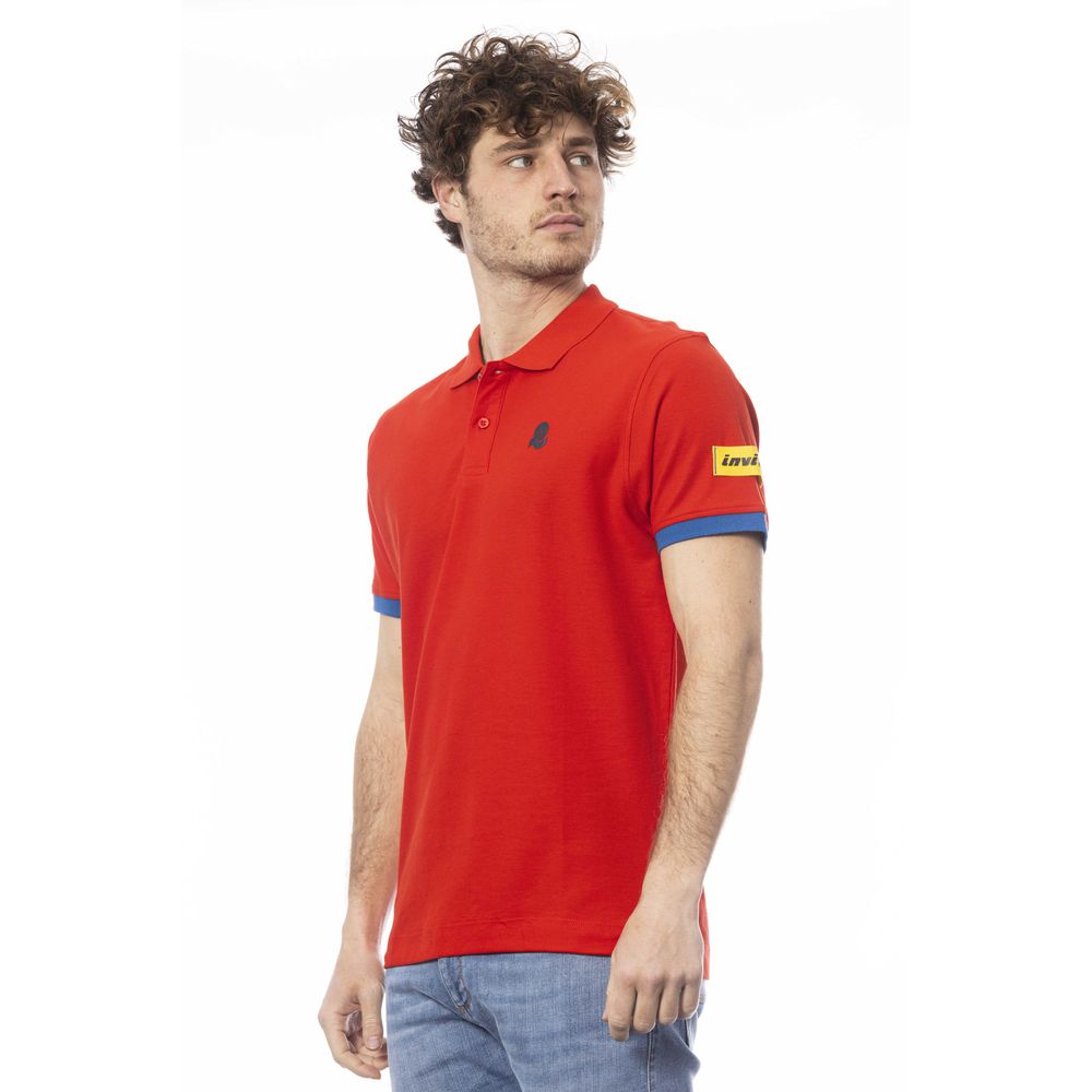 Rood katoenen heren poloshirt