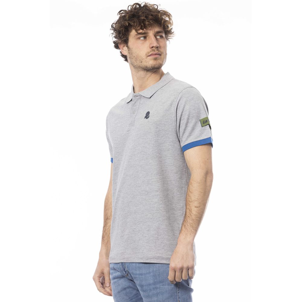 Grijs katoenen heren poloshirt