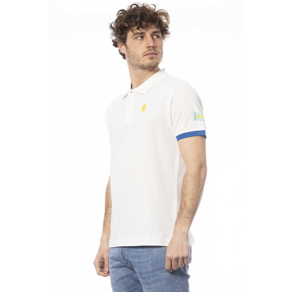 Wit katoenen heren poloshirt