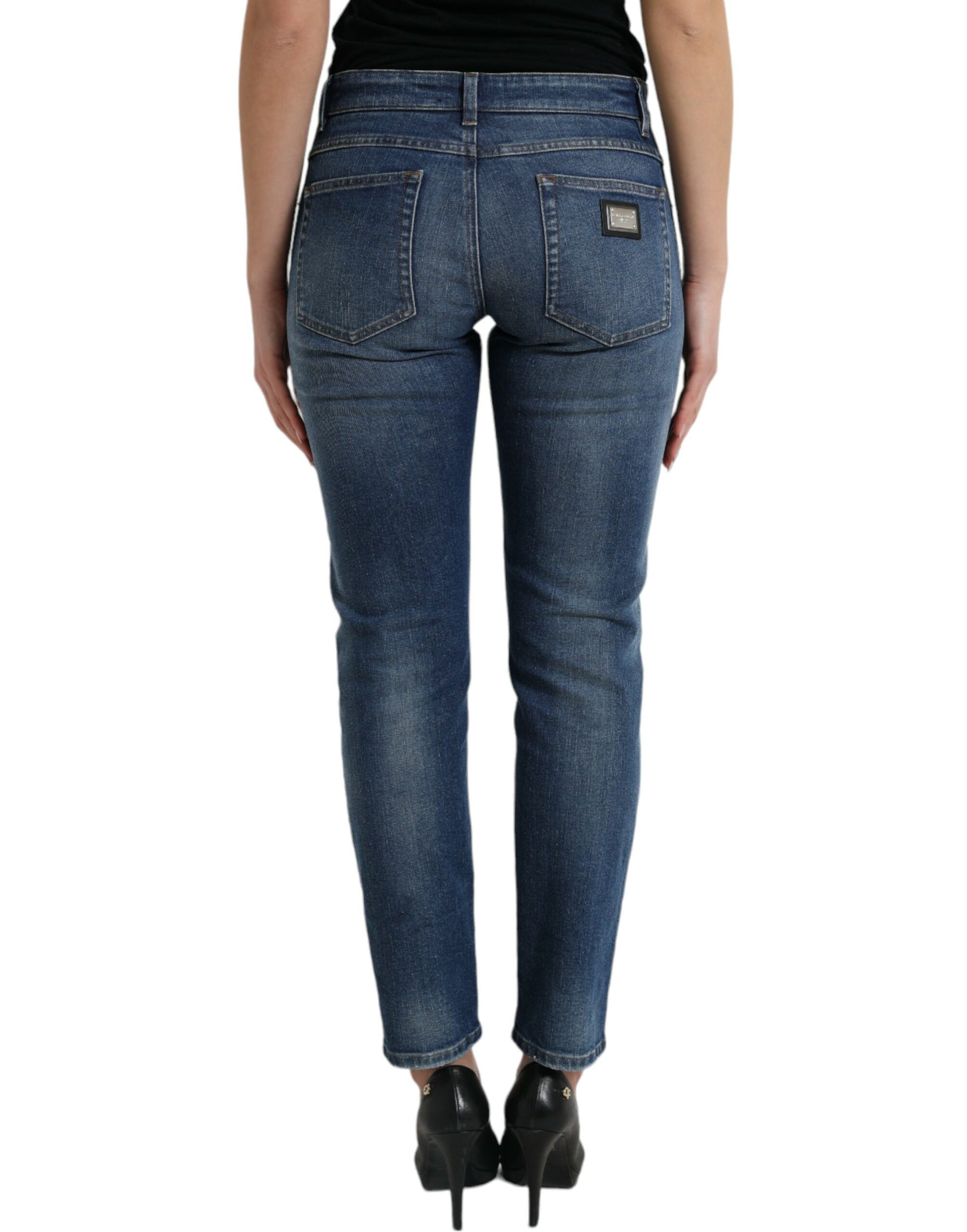 Chique Boyfriend Mid-Waist Stretch Jeans