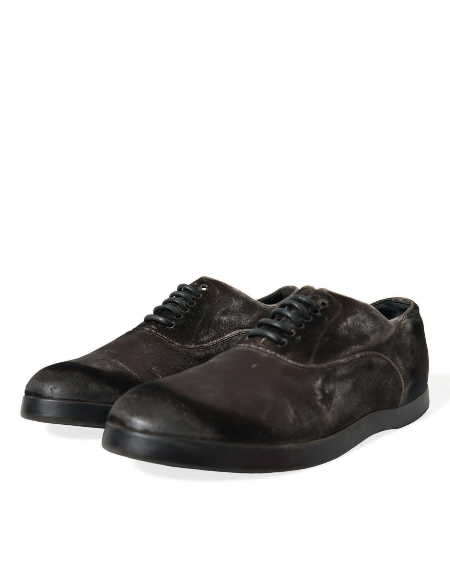 Elegante bruine fluwelen Oxford veterschoenen