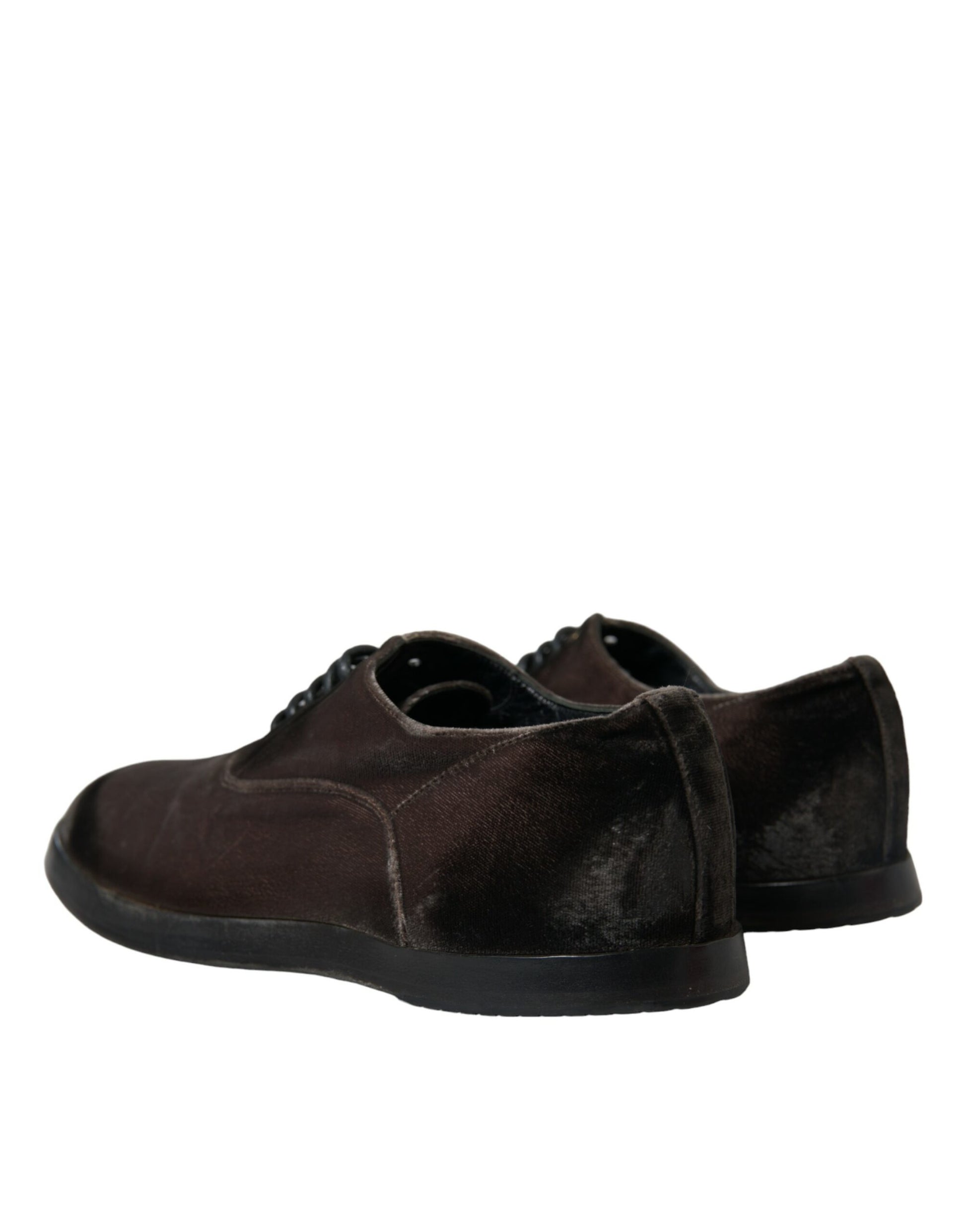 Elegante bruine fluwelen Oxford veterschoenen