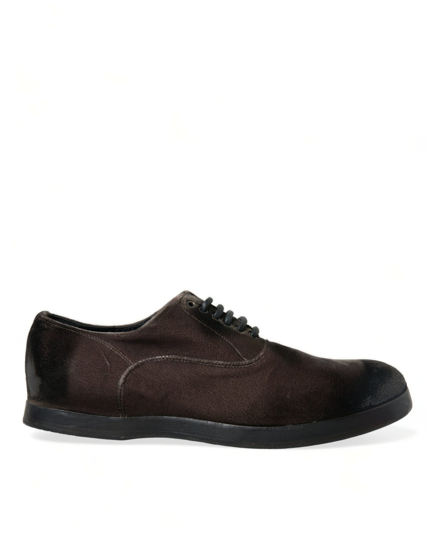 Elegante bruine fluwelen Oxford veterschoenen