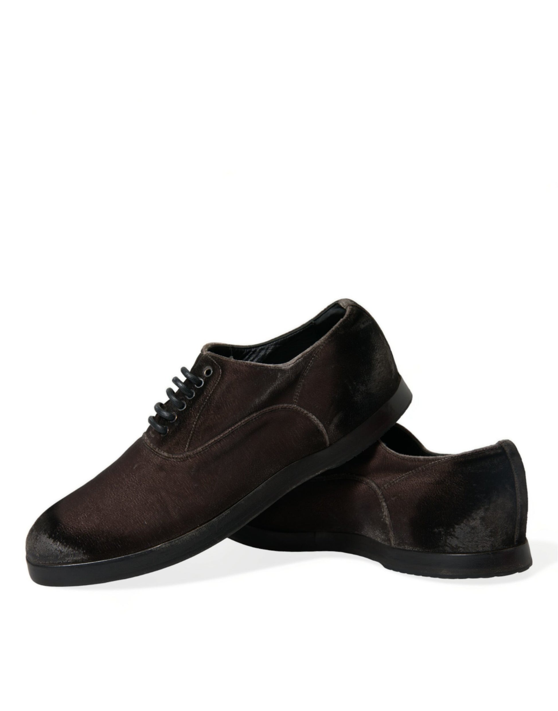 Elegante bruine fluwelen Oxford veterschoenen