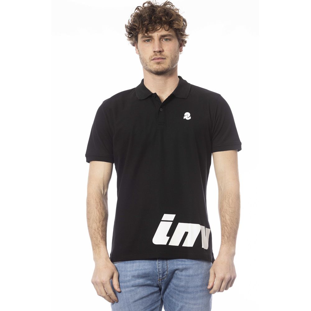 Zwarte katoenen heren poloshirt