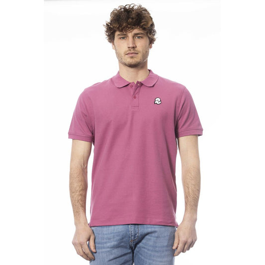 Paars katoenen heren poloshirt