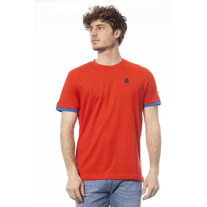 Rood katoenen heren T-shirt