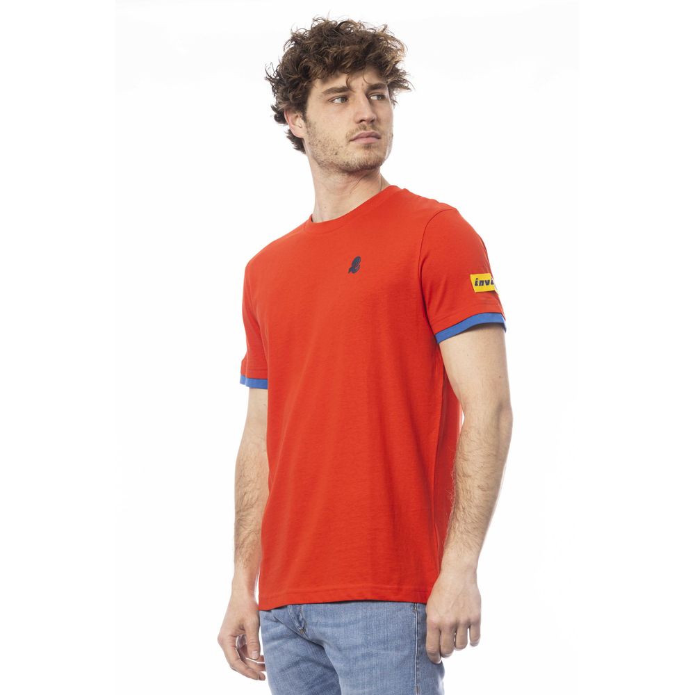 Rood katoenen heren T-shirt