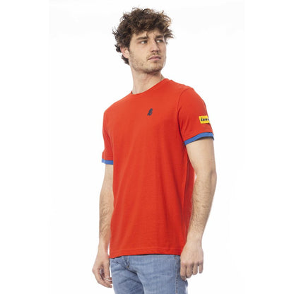 Rood katoenen heren T-shirt