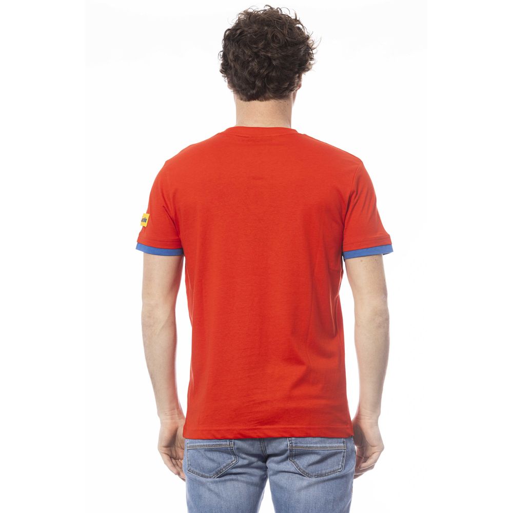 Rood katoenen heren T-shirt