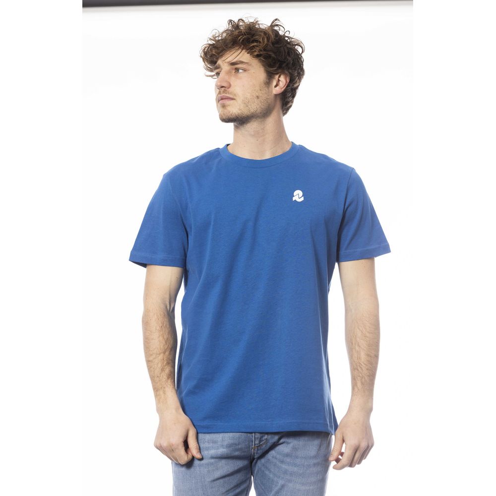 Blauw katoenen heren T-shirt