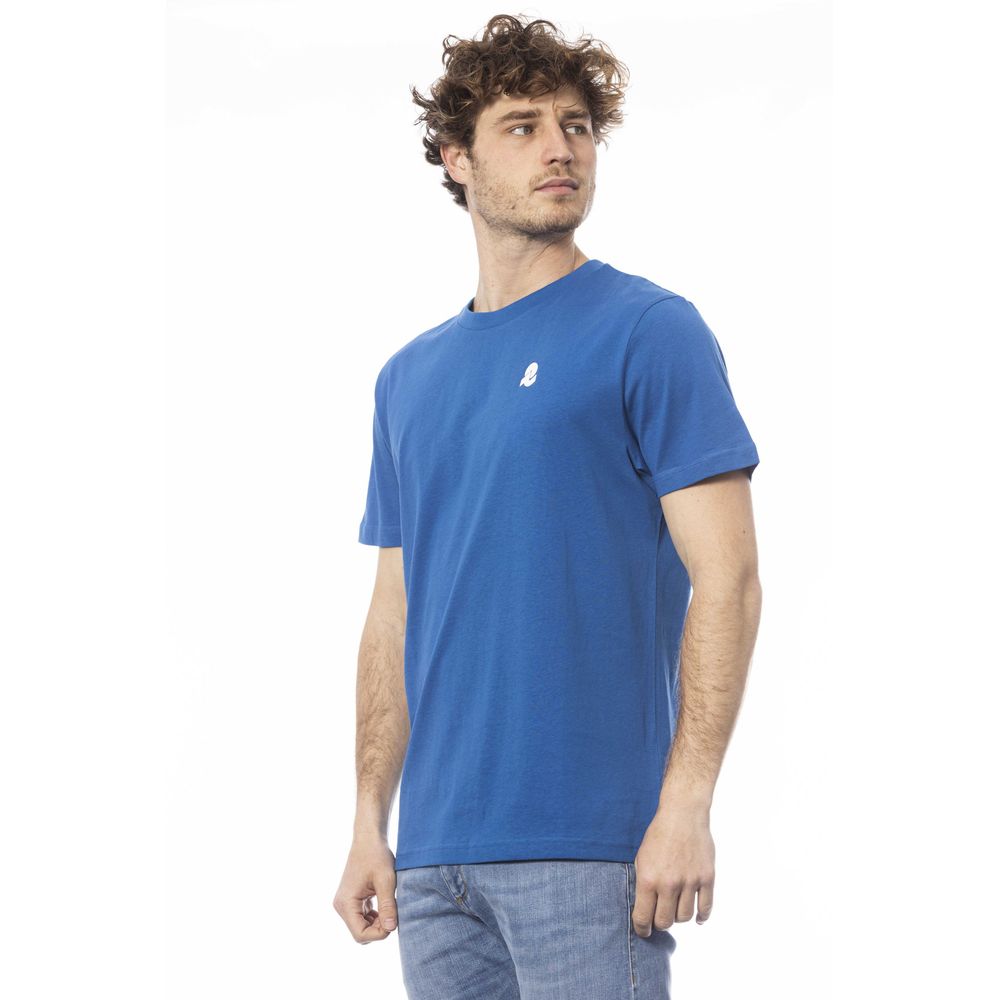 Blauw katoenen heren T-shirt