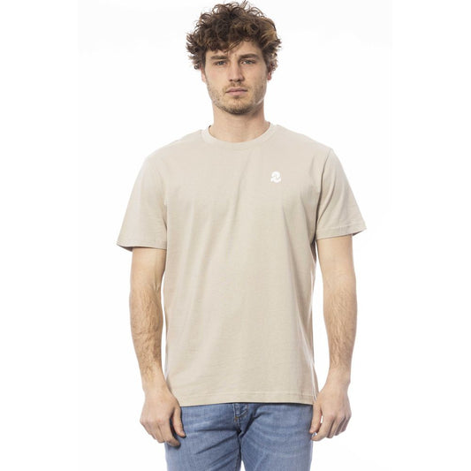 Beige katoenen heren T-shirt