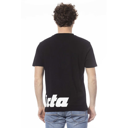 Zwart katoenen heren T-shirt