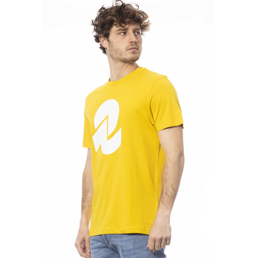 Yellow Cotton Men T-Shirt