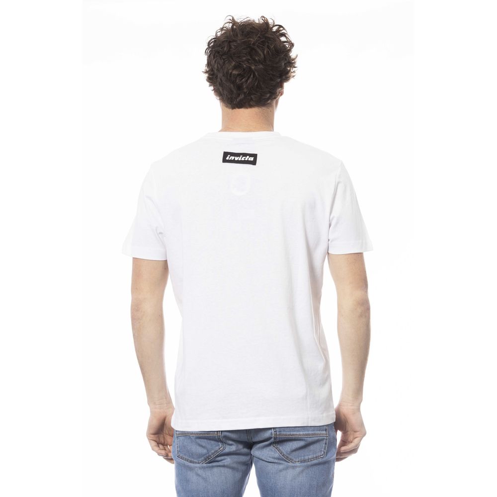 Wit katoenen heren T-shirt