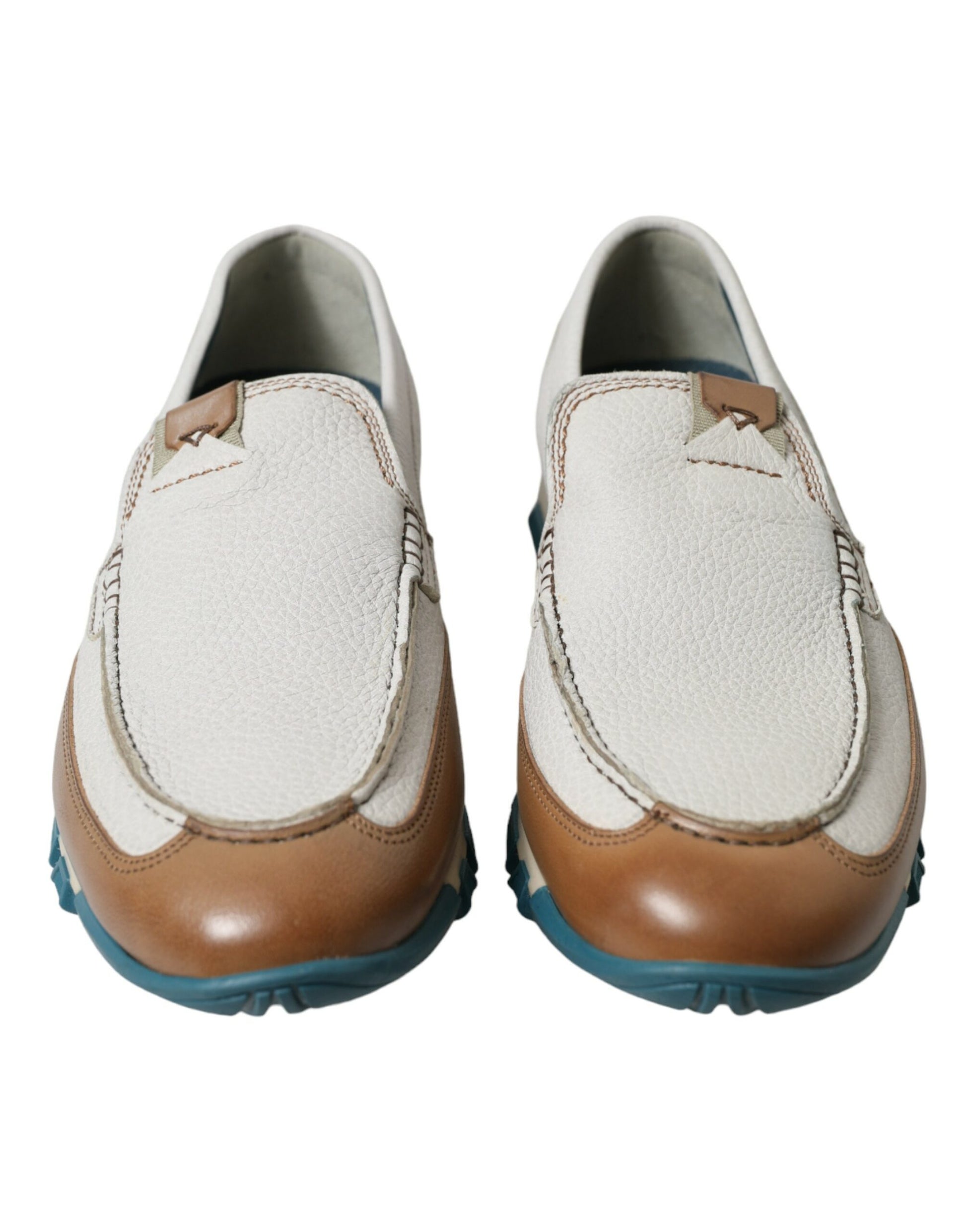 Elegante witte loafers van hertenleer