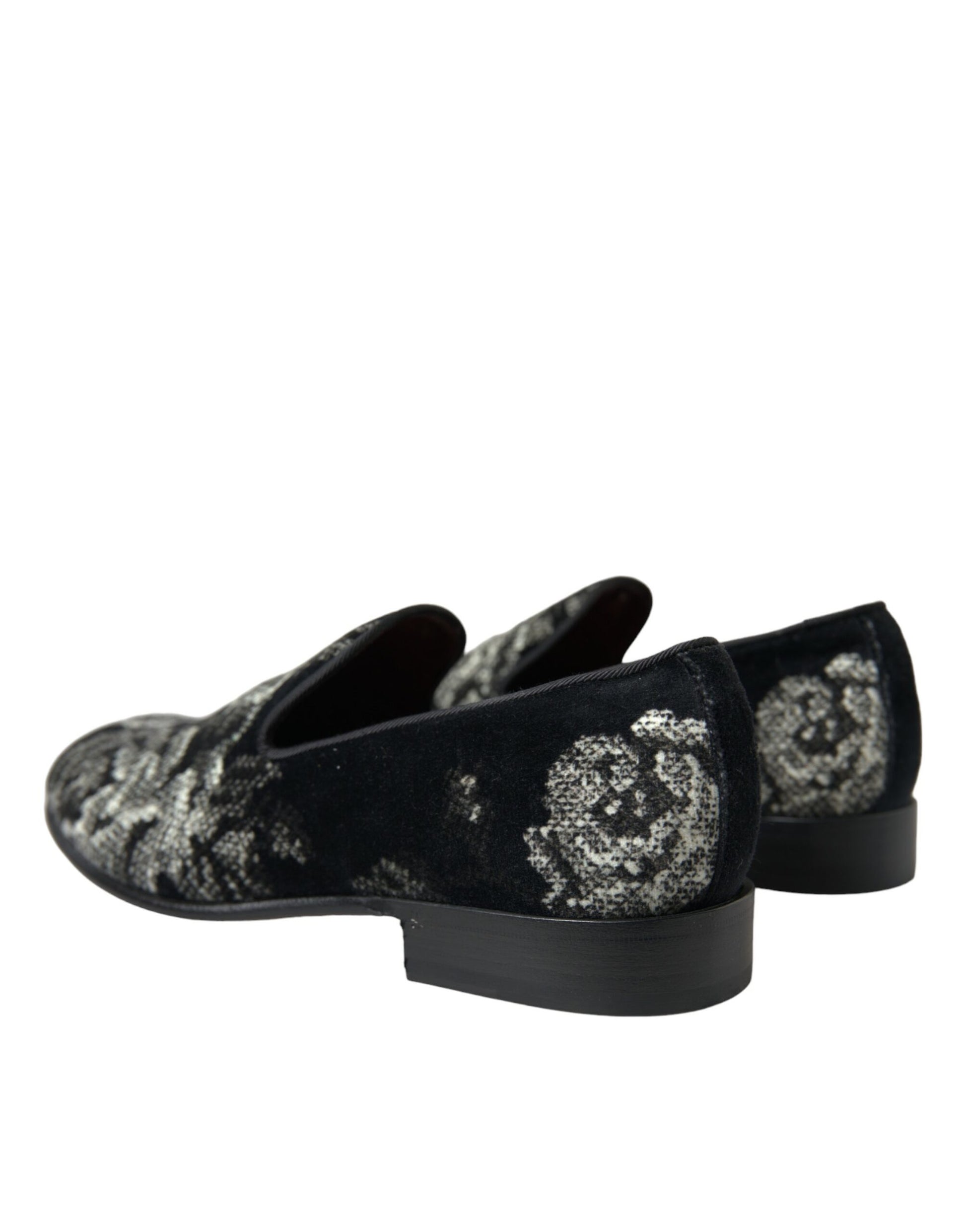 Elegant Floral Velvet Loafers