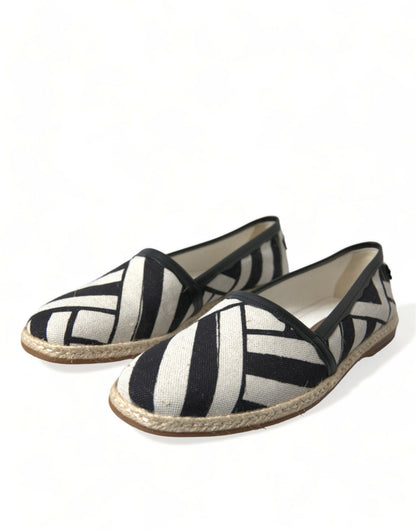 Chique gestreepte canvas espadrilles