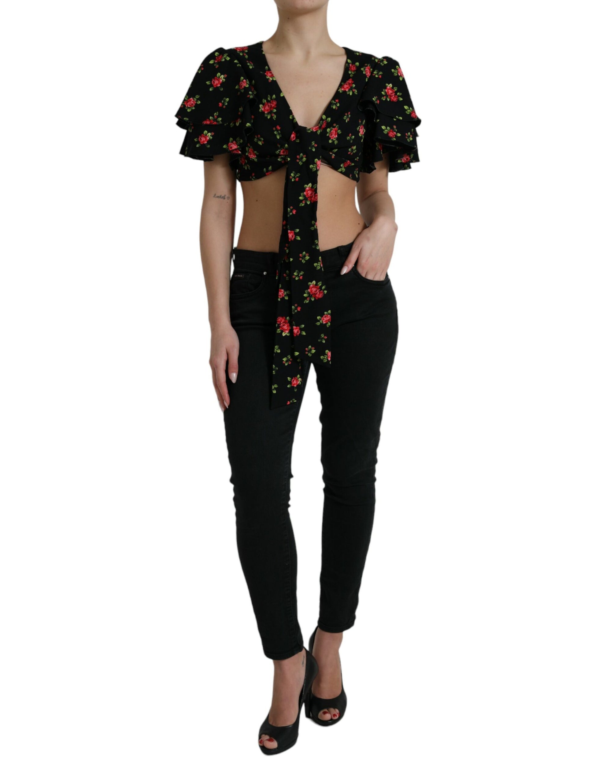 Bloemenprint Cropped Top Luxe Mode