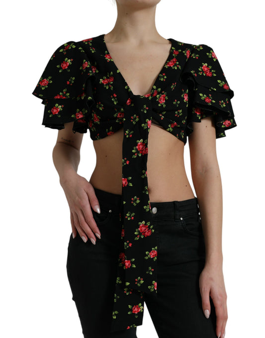 Bloemenprint Cropped Top Luxe Mode