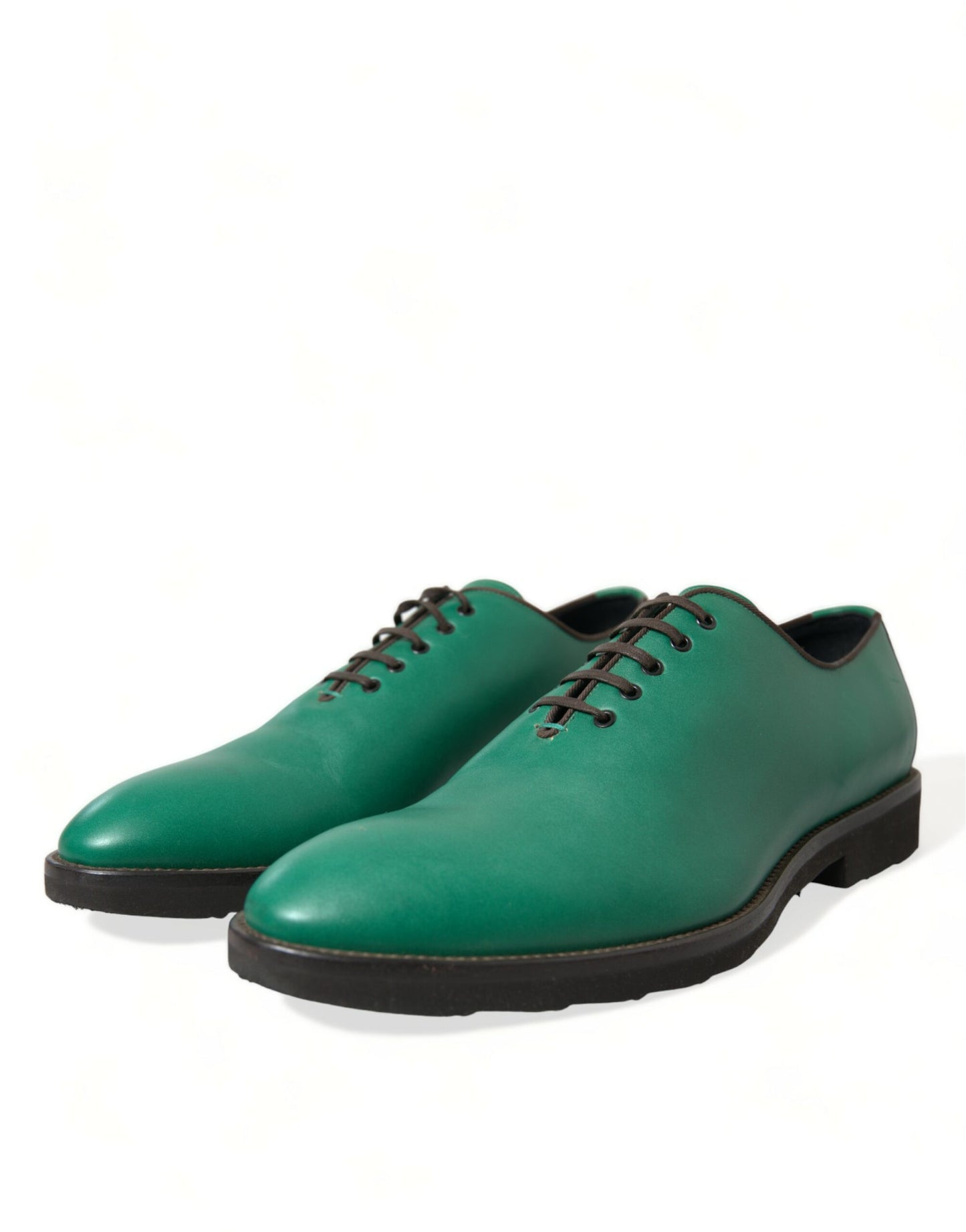 Elegante groene leren Oxford-schoenen