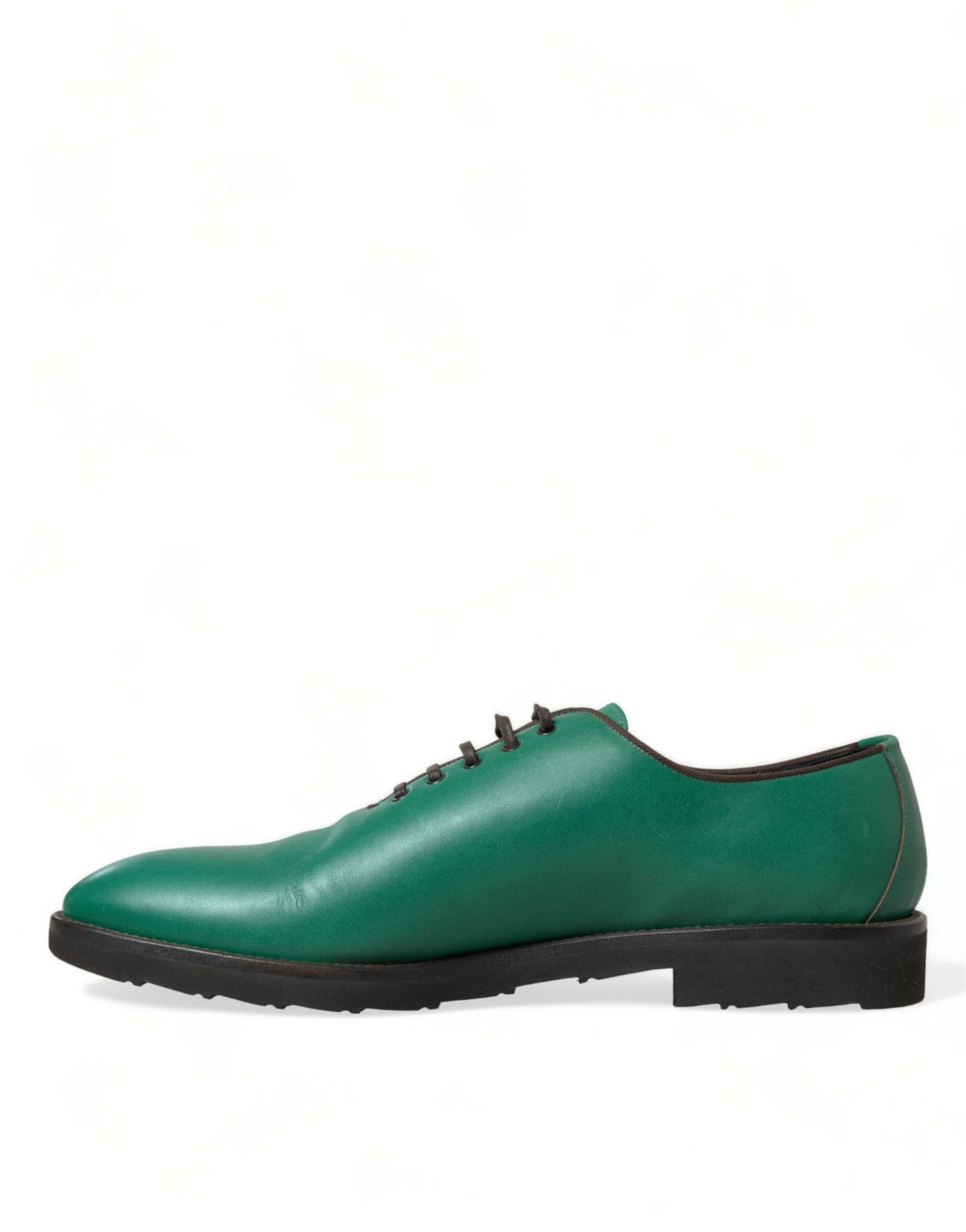 Elegante groene leren Oxford-schoenen