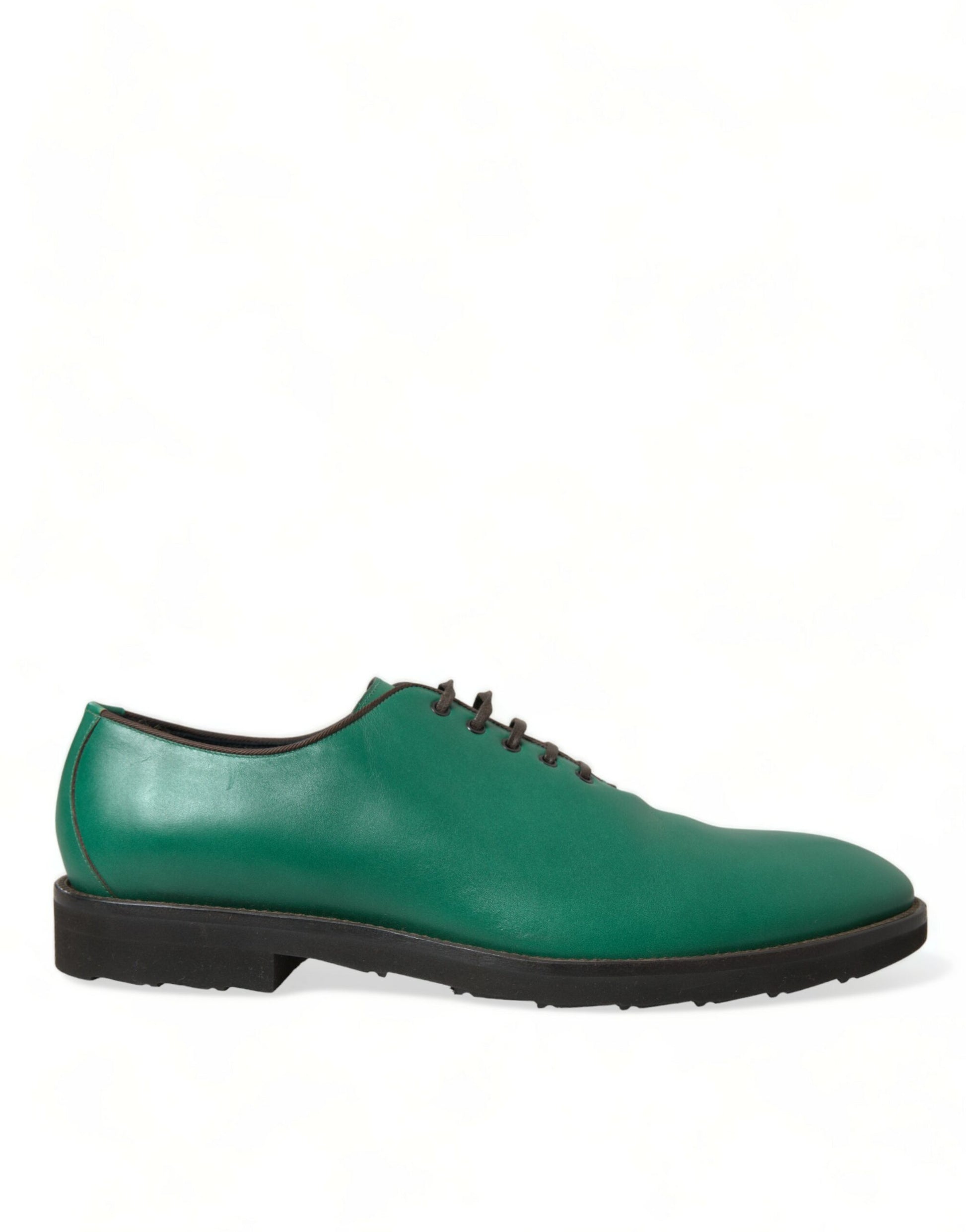 Elegante groene leren Oxford-schoenen