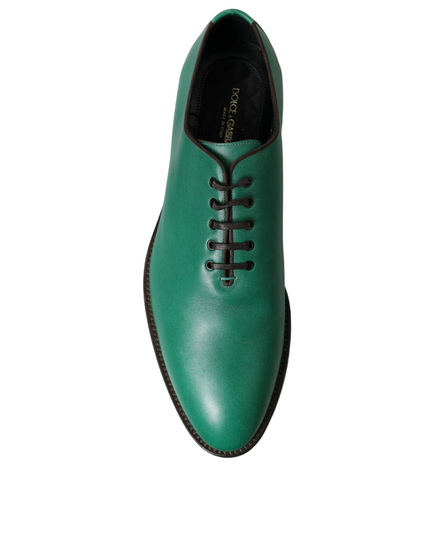 Elegante groene leren Oxford-schoenen