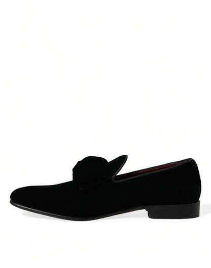 Elegante zwarte fluwelen loafers - Luxe herenschoenen