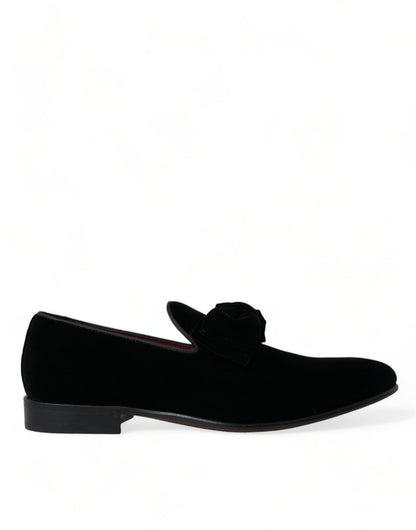 Elegante zwarte fluwelen loafers - Luxe herenschoenen