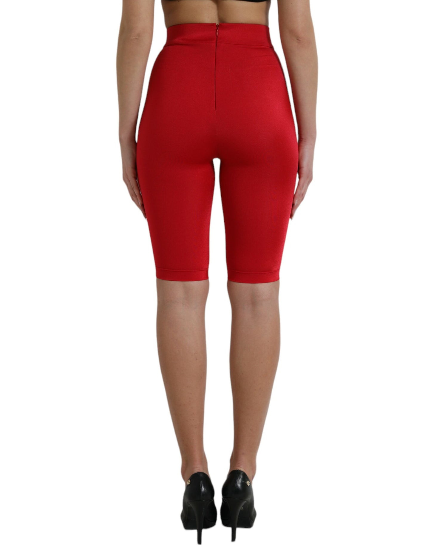 Chique rode legging met hoge taille