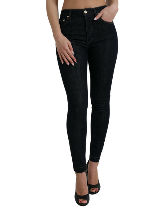 Strakke mid-waist stretch denim jeans