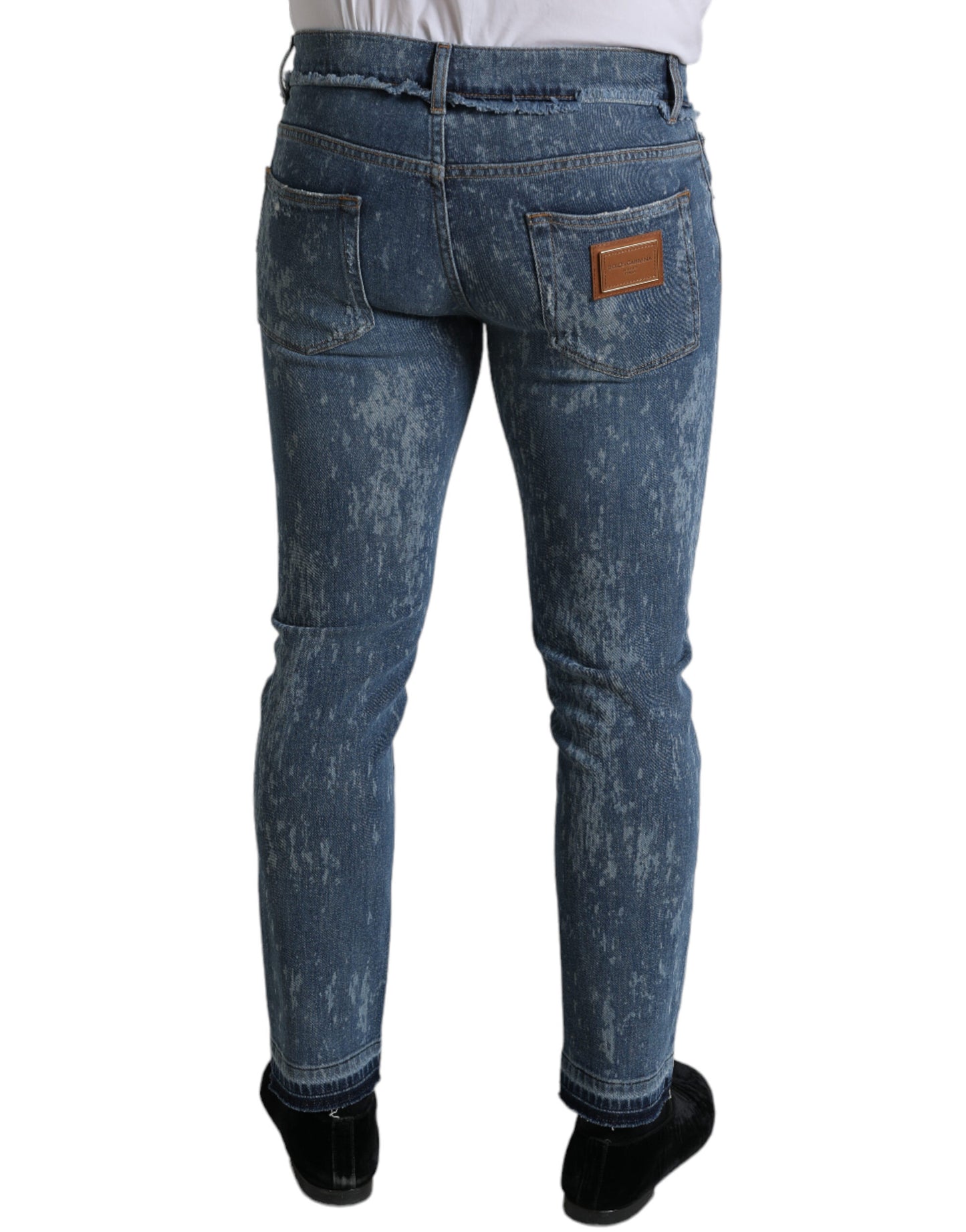 Chique blauwe skinny stretch denim jeans