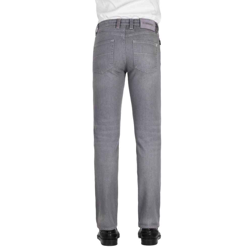 Gray Cotton Men's Jeans