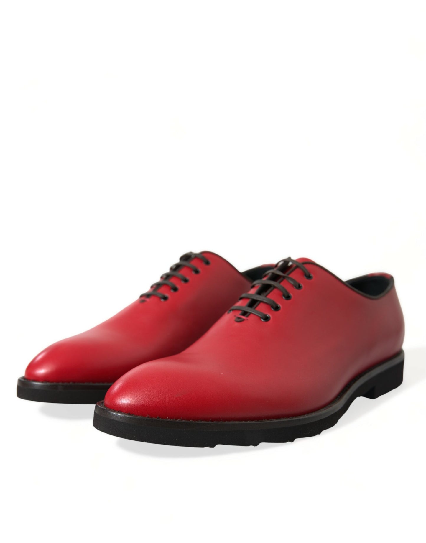 Elegante rode leren Oxford-schoenen