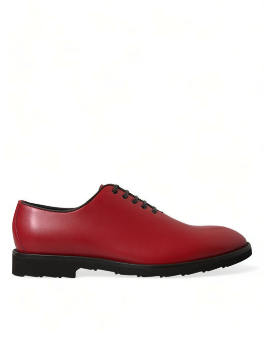 Elegante rode leren Oxford-schoenen