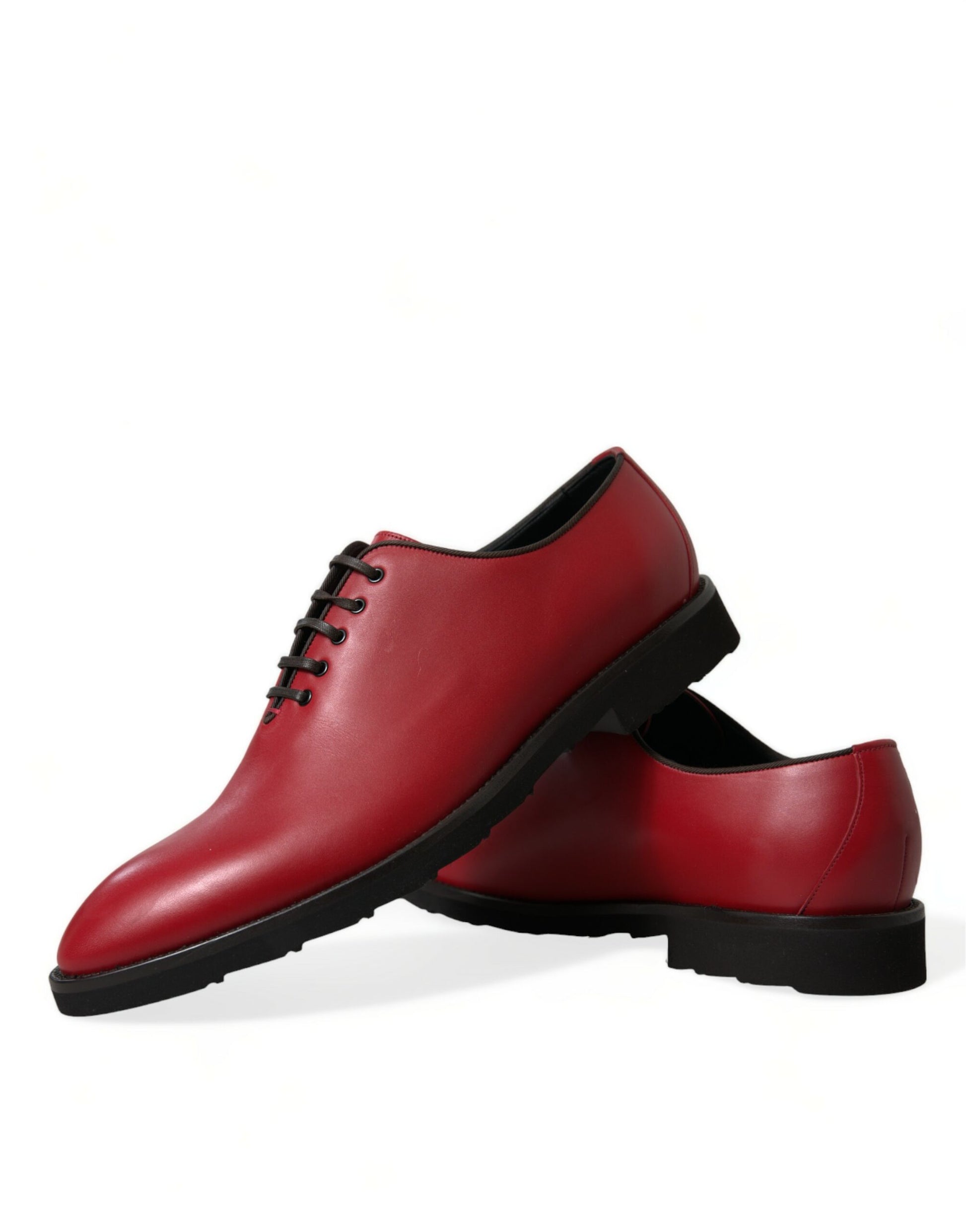 Elegante rode leren Oxford-schoenen