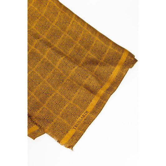 Yellow Viscose Men Scarf