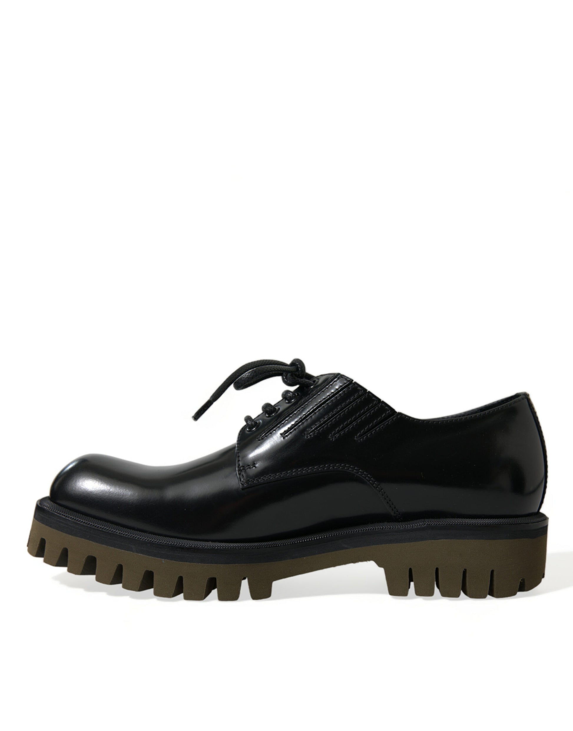 Elegant Black Leather Derby Dress Shoes