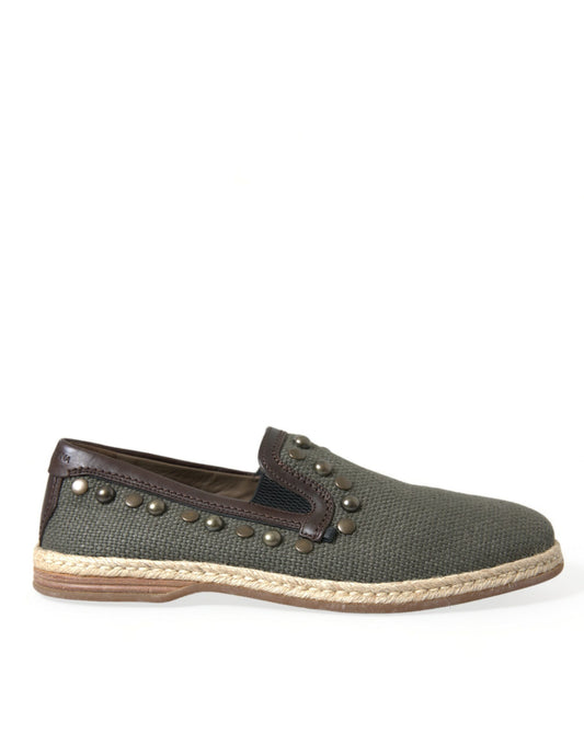 Canvas Loafer Pantoffel Schoenen met Studs