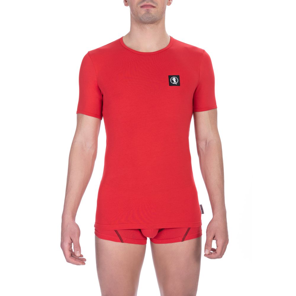 Rood katoenen heren T-shirt