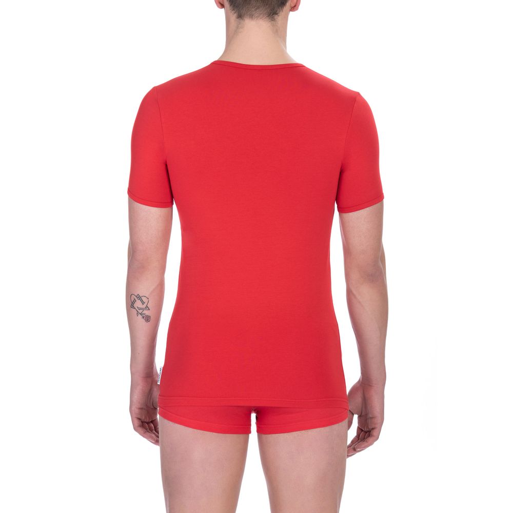 Rood katoenen heren T-shirt