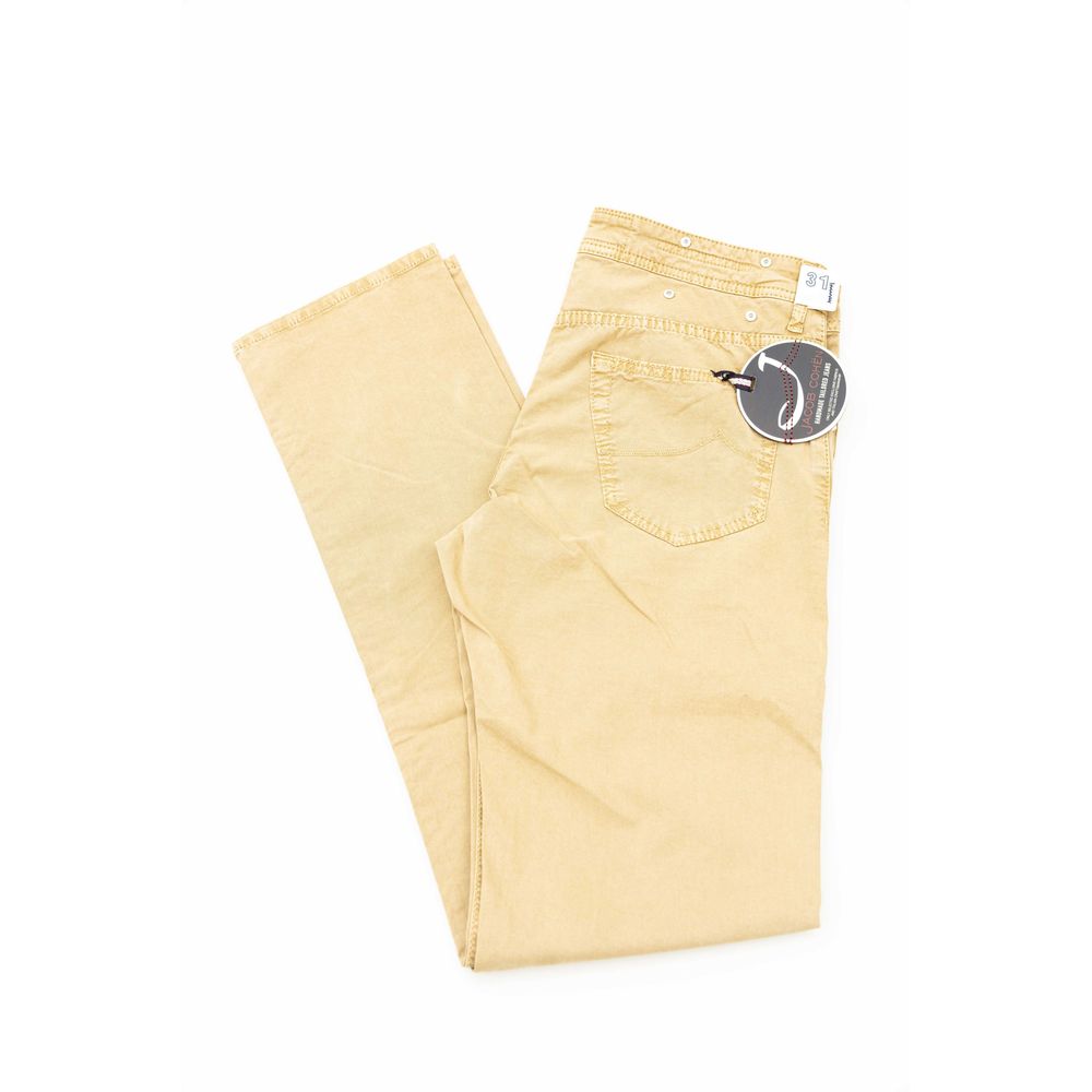 Beige katoenen herenjeans